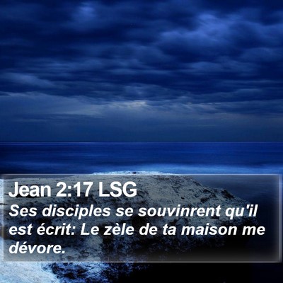 Jean 2:17 LSG Bible Verse Image