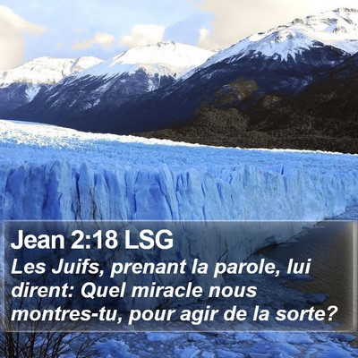 Jean 2:18 LSG Bible Verse Image