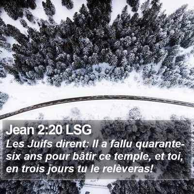 Jean 2:20 LSG Bible Verse Image