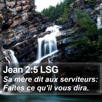 Jean 2:5 LSG Bible Verse Image