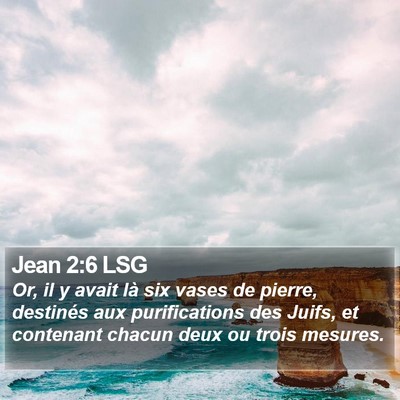Jean 2:6 LSG Bible Verse Image