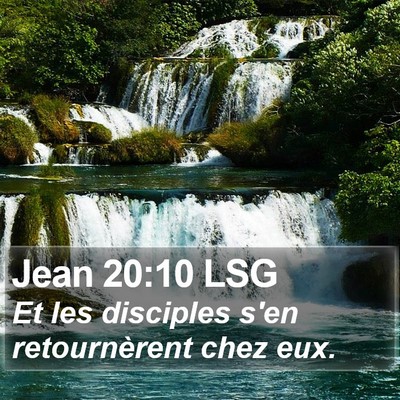 Jean 20:10 LSG Bible Verse Image