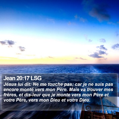 Jean 20:17 LSG Bible Verse Image