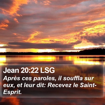 Jean 20:22 LSG Bible Verse Image