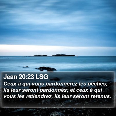 Jean 20:23 LSG Bible Verse Image