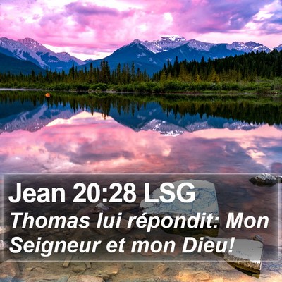 Jean 20:28 LSG Bible Verse Image