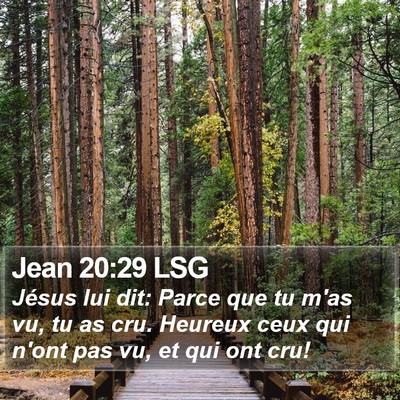 Jean 20:29 LSG Bible Verse Image