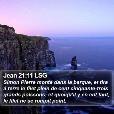 Jean 21:11 LSG Bible Verse Image
