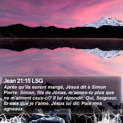 Jean 21:15 LSG Bible Verse Image