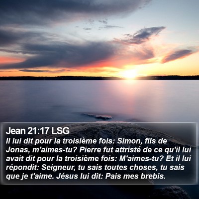 Jean 21:17 LSG Bible Verse Image