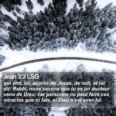 Jean 3:2 LSG Bible Verse Image