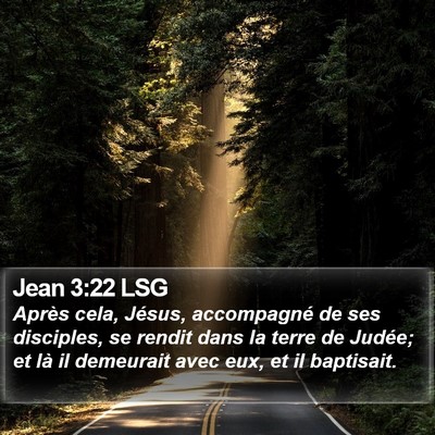 Jean 3:22 LSG Bible Verse Image