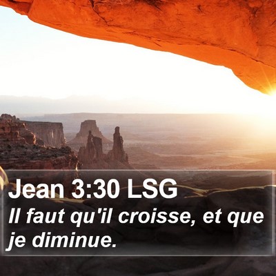 Jean 3:30 LSG Bible Verse Image