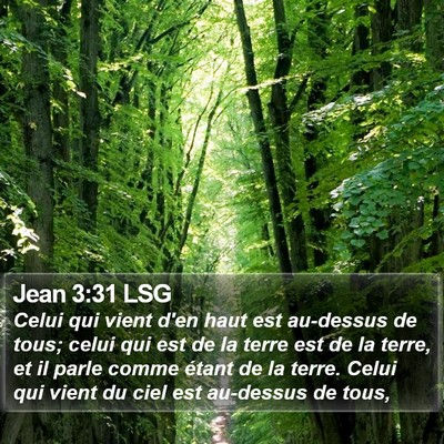 Jean 3:31 LSG Bible Verse Image