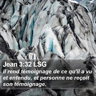 Jean 3:32 LSG Bible Verse Image