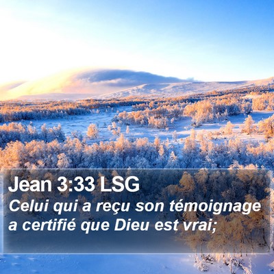 Jean 3:33 LSG Bible Verse Image
