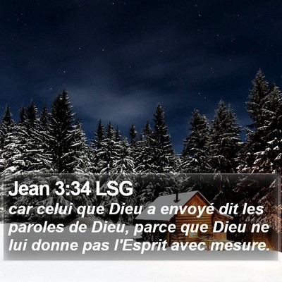 Jean 3:34 LSG Bible Verse Image