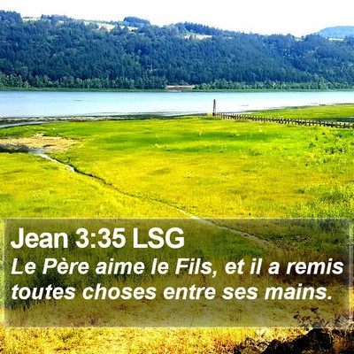 Jean 3:35 LSG Bible Verse Image