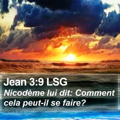 Jean 3:9 LSG Bible Verse Image