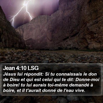 Jean 4:10 LSG Bible Verse Image