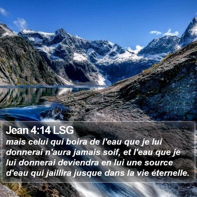 Jean 4:14 LSG Bible Verse Image