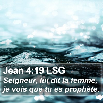 Jean 4:19 LSG Bible Verse Image