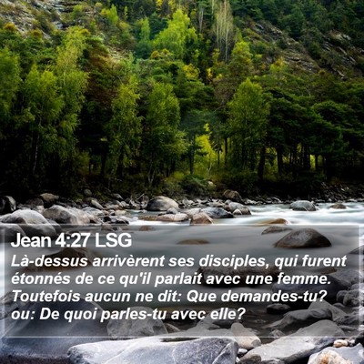 Jean 4:27 LSG Bible Verse Image