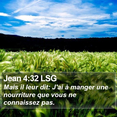 Jean 4:32 LSG Bible Verse Image