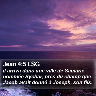 Jean 4:5 LSG Bible Verse Image