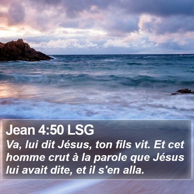 Jean 4:50 LSG Bible Verse Image