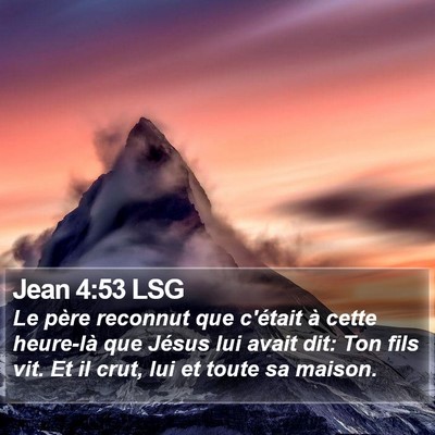 Jean 4:53 LSG Bible Verse Image