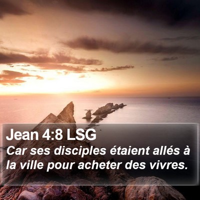 Jean 4:8 LSG Bible Verse Image
