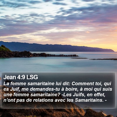 Jean 4:9 LSG Bible Verse Image