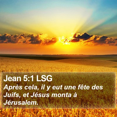 Jean 5:1 LSG Bible Verse Image