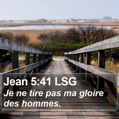 Jean 5:41 LSG Bible Verse Image