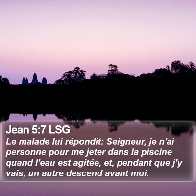 Jean 5:7 LSG Bible Verse Image