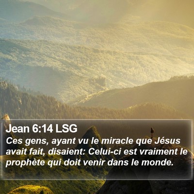 Jean 6:14 LSG Bible Verse Image