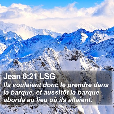 Jean 6:21 LSG Bible Verse Image