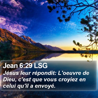 Jean 6:29 LSG Bible Verse Image