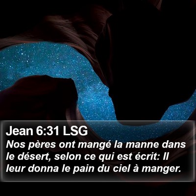 Jean 6:31 LSG Bible Verse Image