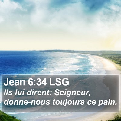 Jean 6:34 LSG Bible Verse Image