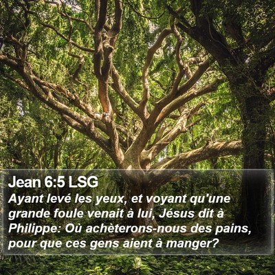 Jean 6:5 LSG Bible Verse Image