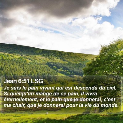 Jean 6:51 LSG Bible Verse Image