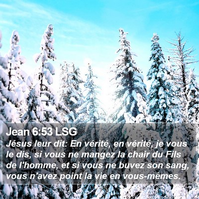 Jean 6:53 LSG Bible Verse Image