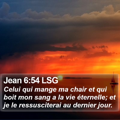 Jean 6:54 LSG Bible Verse Image
