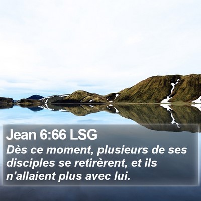 Jean 6:66 LSG Bible Verse Image