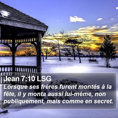 Jean 7:10 LSG Bible Verse Image