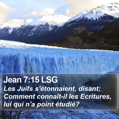 Jean 7:15 LSG Bible Verse Image