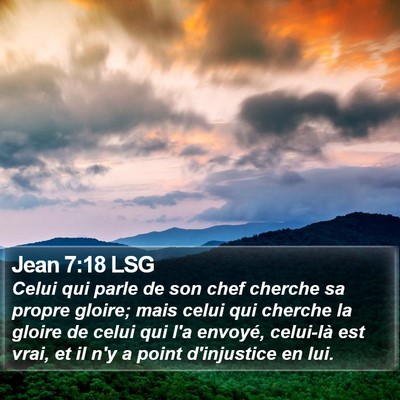 Jean 7:18 LSG Bible Verse Image