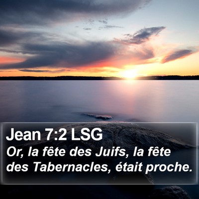 Jean 7:2 LSG Bible Verse Image